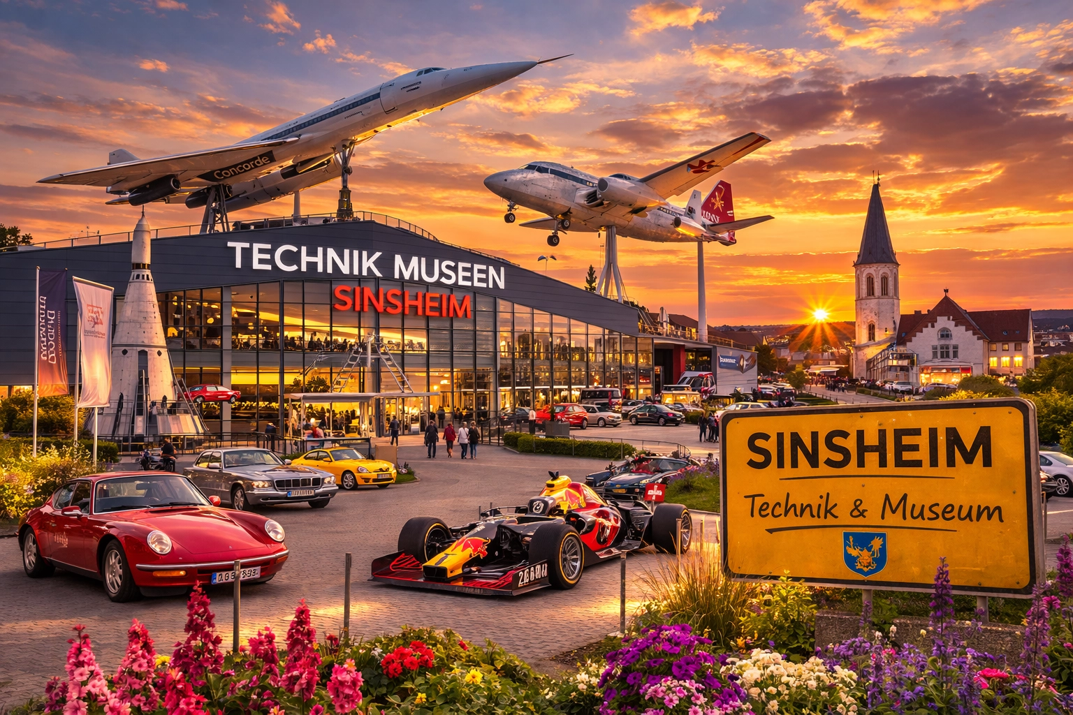 Sinsheim – Technik-Museum mit Jumbo-Jet und IMAX-Kino, bekanntes Ausflugsziel