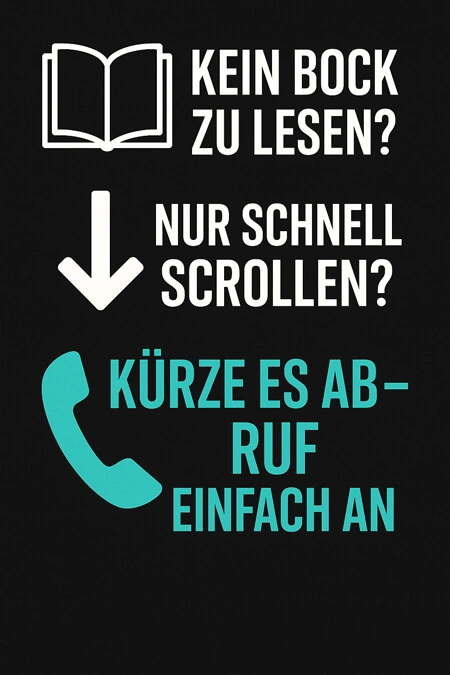 Kein Bock zu lesen? Ruf einfach an